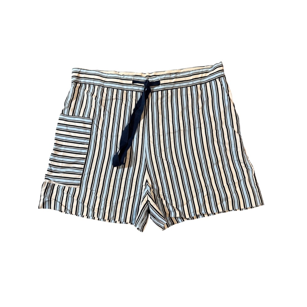 NWOT Chinti & Parker Size 6 Light Blue Cream Navy Midsummer Relaxed Shorts‎